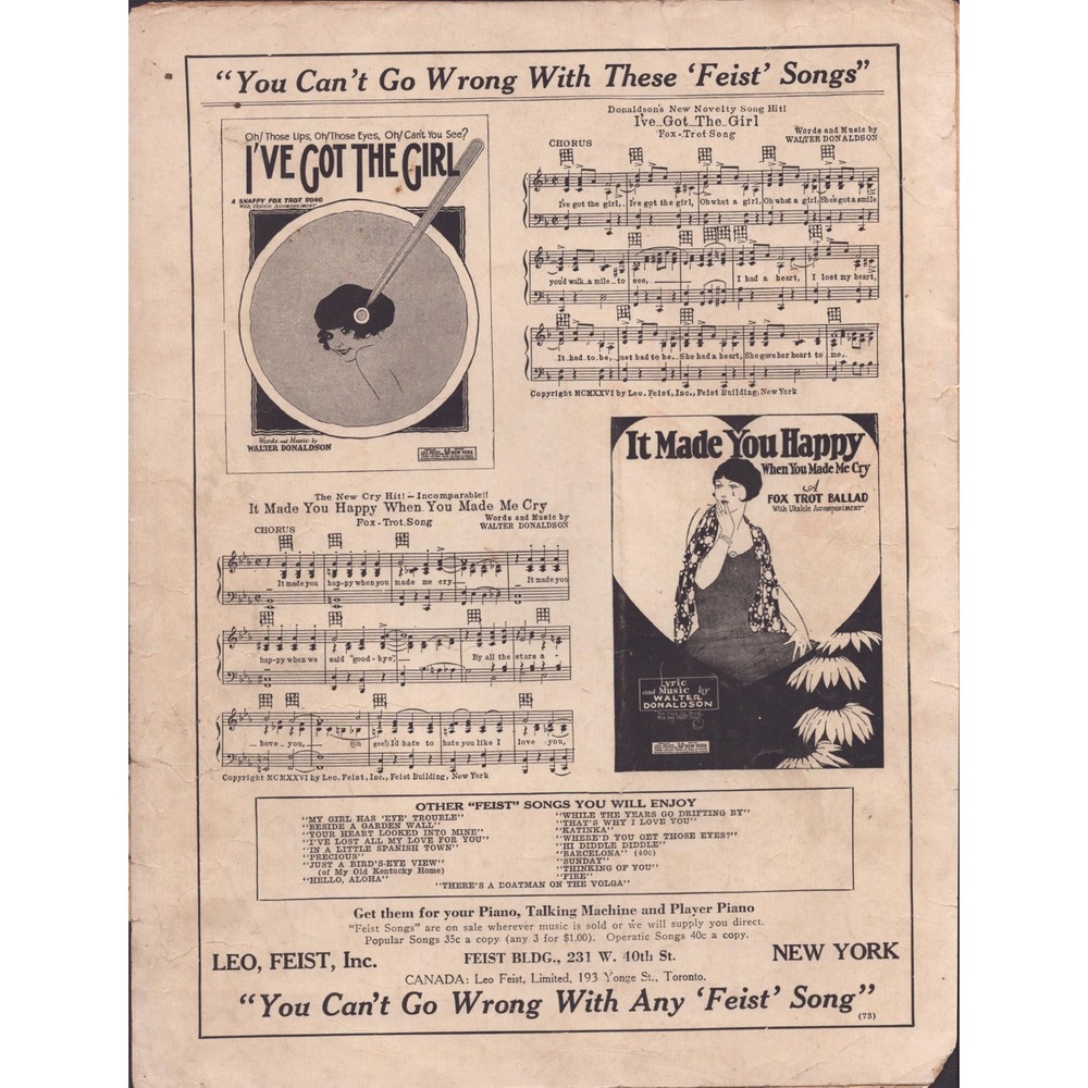 In A Little Spanish Town 1926 Sheet Music Mabel Wayne Lewis Young Leo Feist - Picture 2 of 2